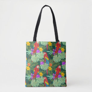 Bolso De Tela Macao, plantas tropicales: patrón sin costuras.