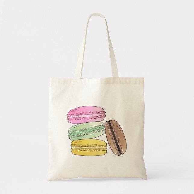 Bolso De Tela Macaron French Pastry Cookies Macarons Patisserie (Frente)