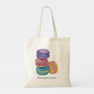Bolso De Tela Macarones De Arcoiris Cuidados En Acuarela