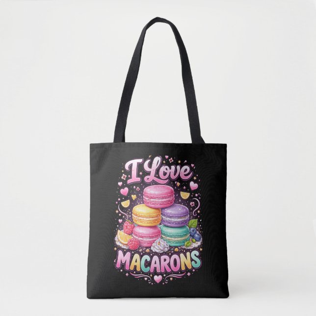 Bolso De Tela Macarons de Amor Dulce (Anverso)