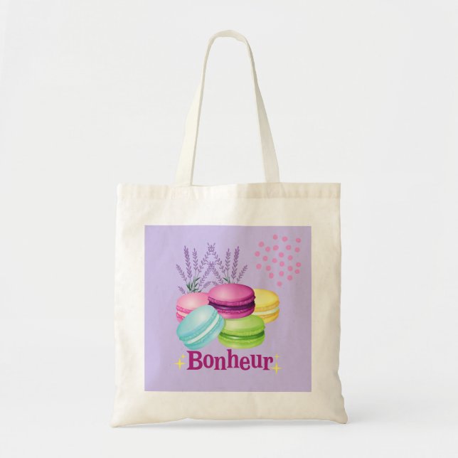 Bolso De Tela Macarrones Franceses (Frente)