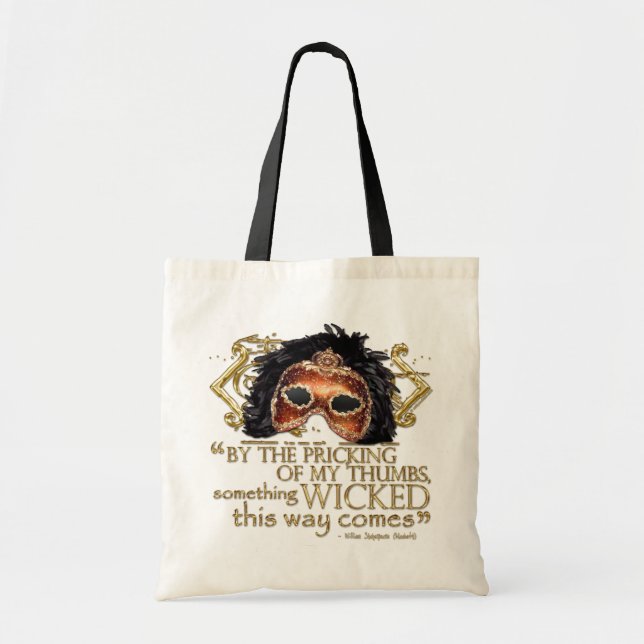 Bolso De Tela Macbeth "algo" cita traviesa (versión del oro) (Frente)