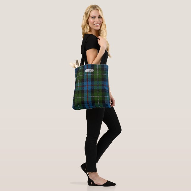 Bolso De Tela MACKENZIE TARTAN Monogramada Tote para ella (Puesto)