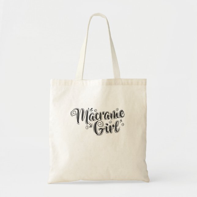 Bolso De Tela Macrame Girl Makramee (Frente)