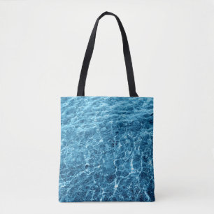 Bolso De Tela Macro burbujeante foto del Mar Azul