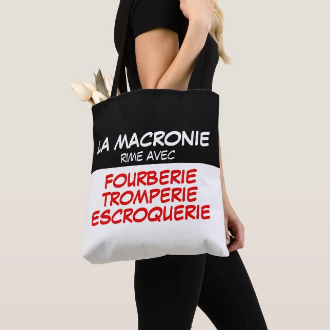 Bolso De Tela Macronie Fourberie Tromperie Escroquerie TB (Detalle)