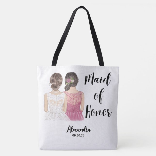 Bolso De Tela Made personalizada de honor Tote Bag (Anverso)