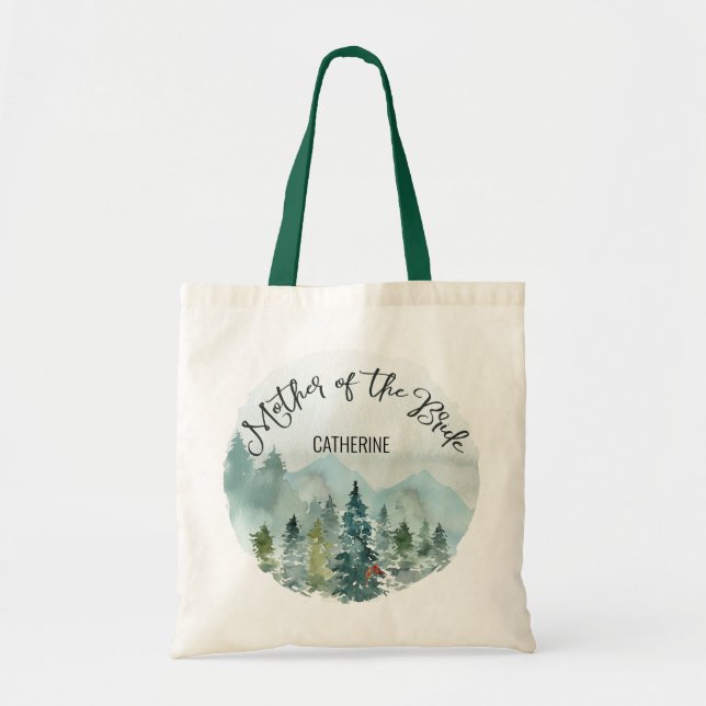 Bolso De Tela Madera de la novia Boda (Frente)