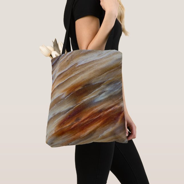 Bolso De Tela Madera Petrificada Dentada (Detalle)