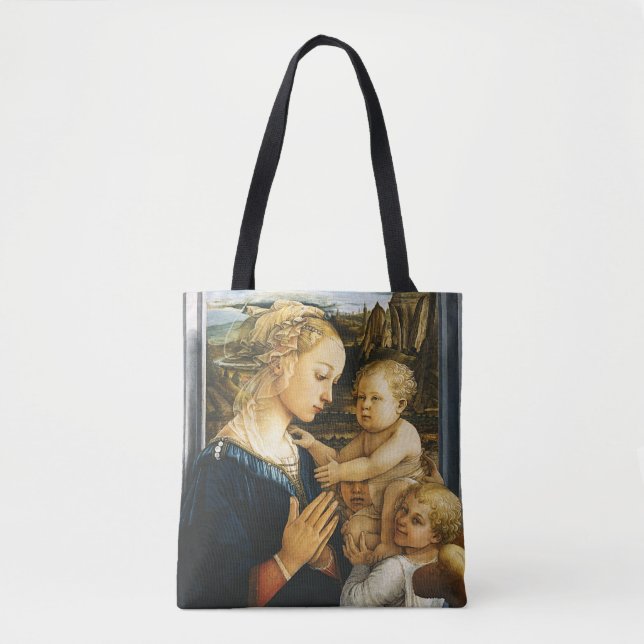 Bolso De Tela Madonna con niños y dos ángeles, Filippo Lippi (Anverso)