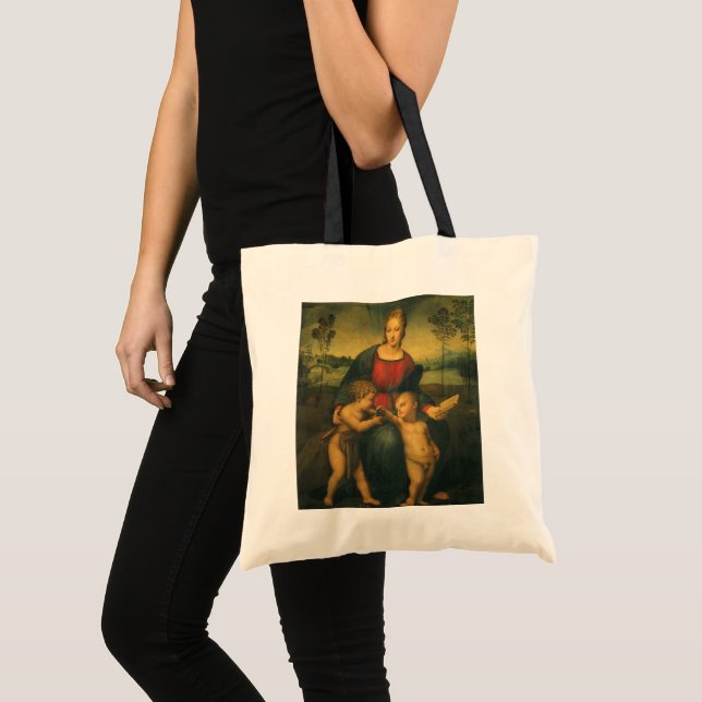 Bolso De Tela Madonna de Goldfinch por Raphael Sanzio (Anverso (producto))