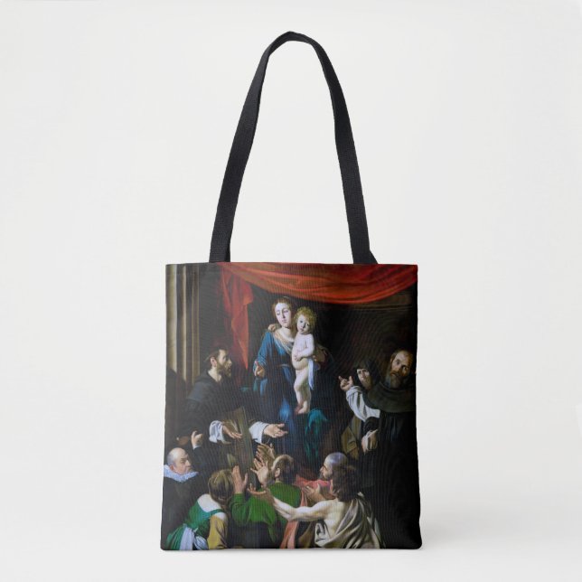 Bolso De Tela Madonna del Rosario, Caravaggio (Anverso)