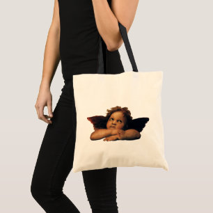 Bolso De Tela Madonna Sixtina, detalle de ángeles por Rafael San