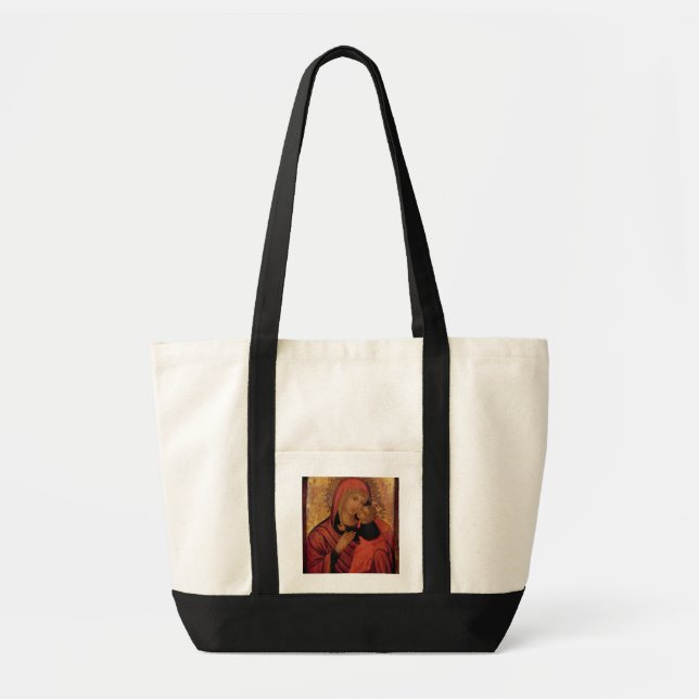 Bolso De Tela Madonna y niño, c.1650 (el panel) (Frente)