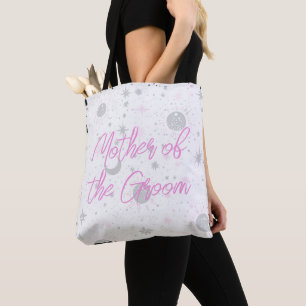 Bolso De Tela Madre Celestial Negra y Rosa del Novio