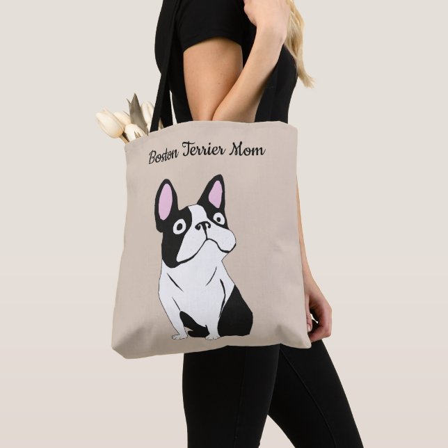 Bolso De Tela madre de Boston terrier (Detalle)