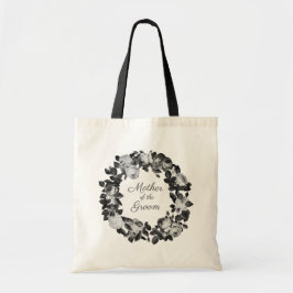 Bolso De Tela Madre de Groom Rosas Vintage de color blanco negro