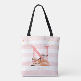 Bolso De Tela Madre De Ilustracion Fox Para Ser Una Niña Bebé