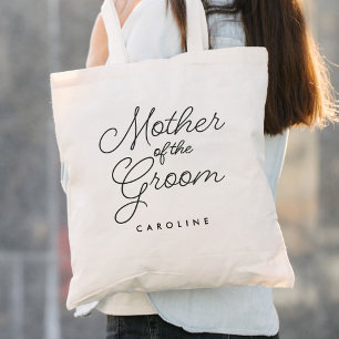 Bolso De Tela Madre de la caligrafía Boda simple de Groom