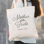 Bolso De Tela Madre de la caligrafía Boda simple de la novia<br><div class="desc">La caligrafía Tote Bag de la Madre de la Novia Boda Simple presenta diversión y caligrafía de bonito,  junto con la madre del nombre de la novia.</div>