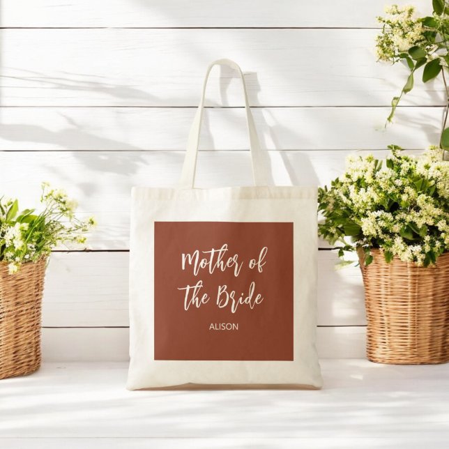 Bolso De Tela Madre de la novia Boda Terracotta Tote Bag (Subido por el creador)