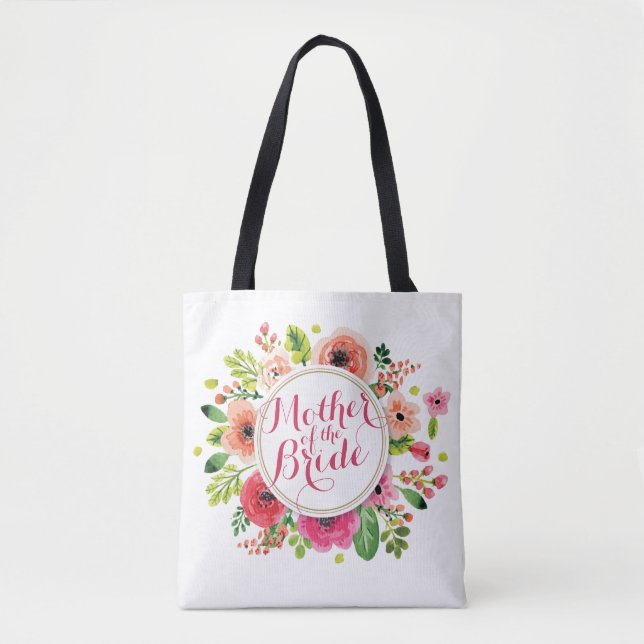 Bolso De Tela Madre de la novia Boda Tote Bag (Anverso)