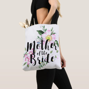 Bolso De Tela Madre de la Novia Bodas de Acuarela Floral Rosa