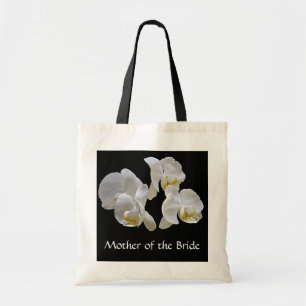 Bolso De Tela Madre de la novia con las orquídeas blancas en