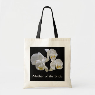 Bolso De Tela Madre de la novia con las orquídeas blancas en