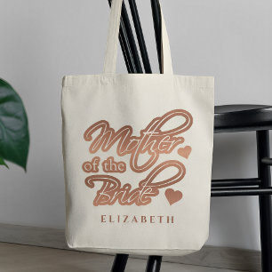 Bolso De Tela Madre de la novia elegante corazón Rosa de oro
