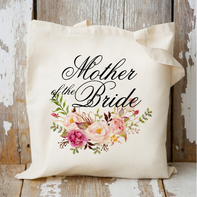 Bolso De Tela Madre de la novia elegante floral rústica (Subido por el creador)