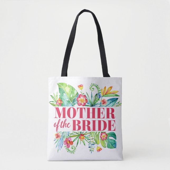 Bolso De Tela Madre de la novia en la boda de destino tropical (Anverso)