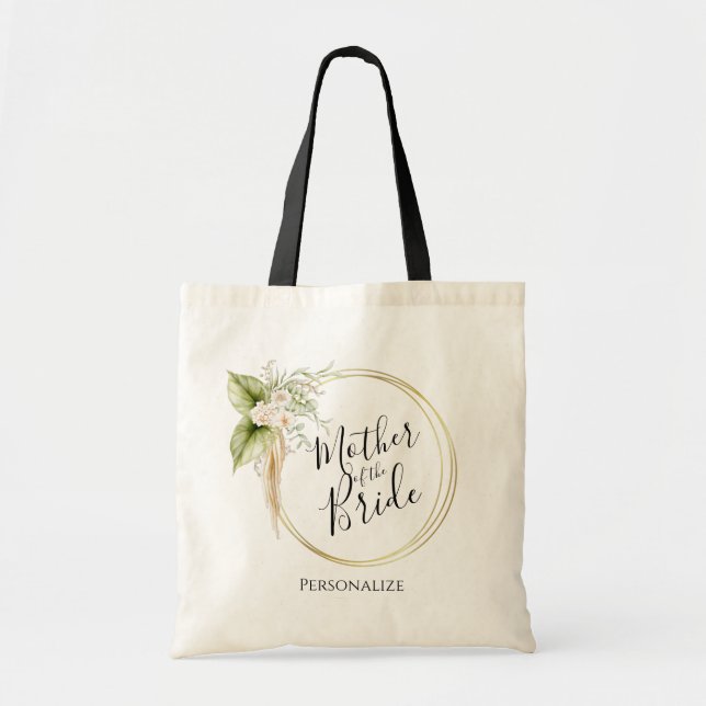 Bolso De Tela Madre de la novia - Floral acuarela (Frente)
