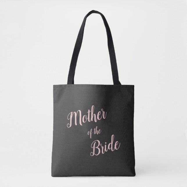 Bolso De Tela Madre de la novia guiñada por un guión rosa modern (Anverso)