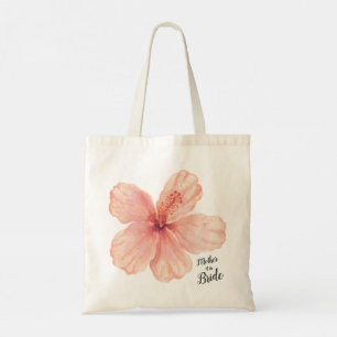 Bolso De Tela Madre de la novia rosa hibiscus fllower