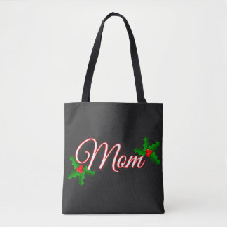 Bolso De Tela Madre de Navidad Regalo Festivo de Bayas de Acebo