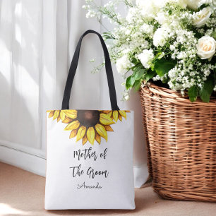 Bolso De Tela Madre del girasol del Boda Groom