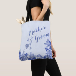 Bolso De Tela Madre del Groom Blue Chinoiserie Floral