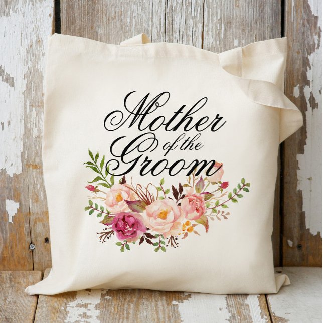 Bolso De Tela Madre del Groom Elegant Floral Rústica (Subido por el creador)