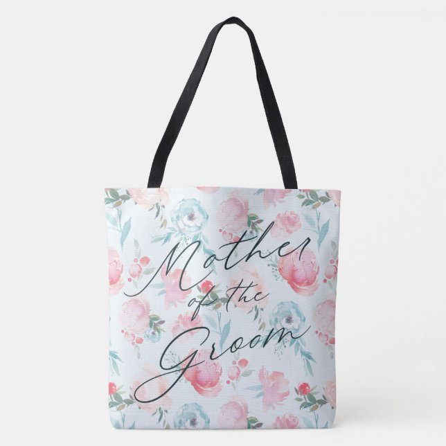 Bolso De Tela Madre del Groom, joven floral del jardín francés (Anverso)