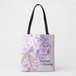 Bolso De Tela Madre del Novio Flor de Hortensia Personalizada