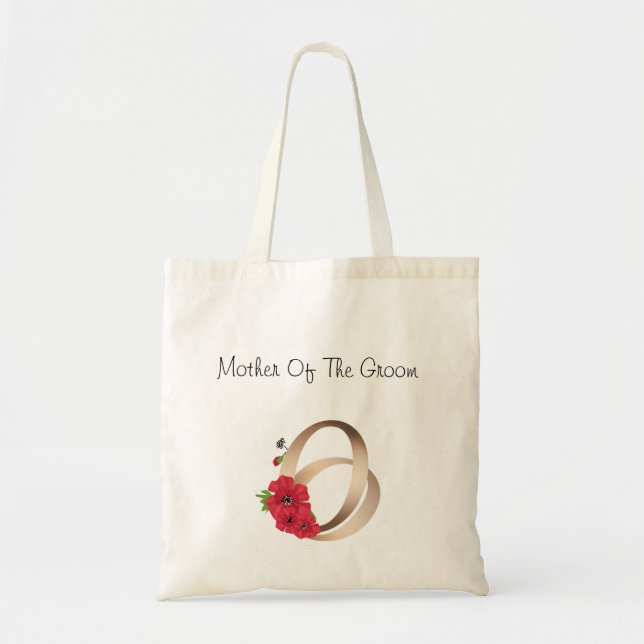 Bolso De Tela Madre del novio, madre, regalo, anillos de bodas, (Frente)