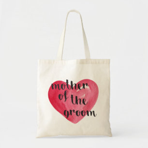 Bolso De Tela Madre del tote del corazón del novio