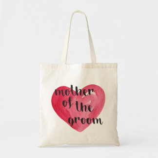 Bolso De Tela Madre del tote del corazón del novio