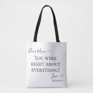 Bolso De Tela Madre divertida diciendo negro y blanco moderno