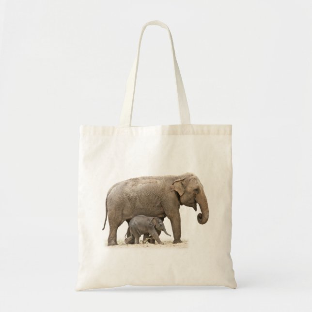 Bolso De Tela Madre e hijo elefante (Frente)