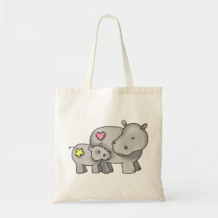 Bolso De Tela Madre e hijo Hippo