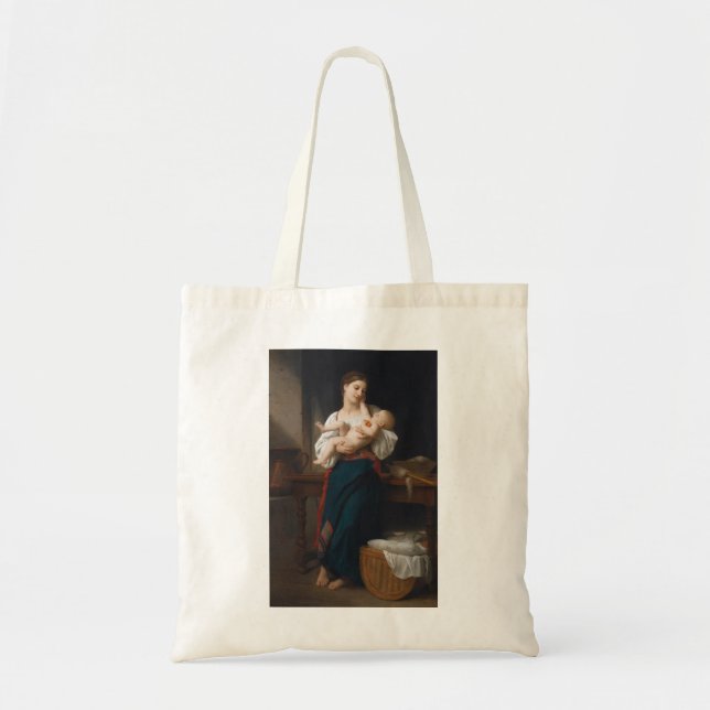 Bolso De Tela Madre e hijo (por Bouguereau) (Frente)