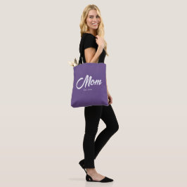 Bolso De Tela Madre establecida en letra morada