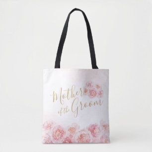 Bolso De Tela Madre floral rosa personalizada del novio
